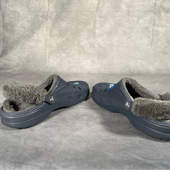 CROCS Clog Shoes Unisex Blue Mens 9 Womens 11 Fleece Lined Back Strap - Picture 5 of 11
